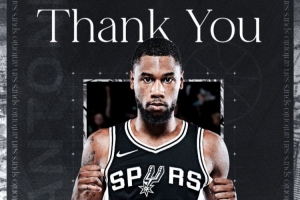 马刺官推告别韦斯利：感谢你在圣城精彩的3年 祝你在奇才一切顺利